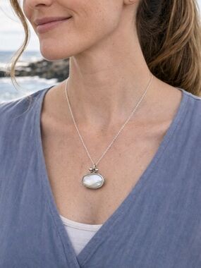 Vintage Silver and Gold Pendant Necklace